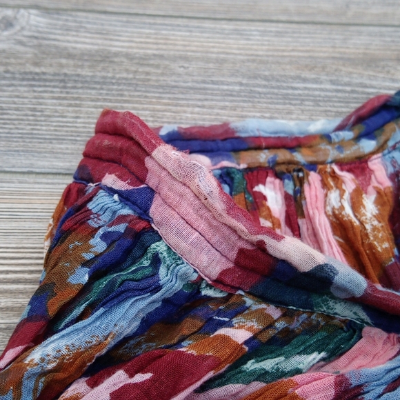 Flowy Lightweight Printed Pattern Drawstring Skirt - Picture 16 of 16